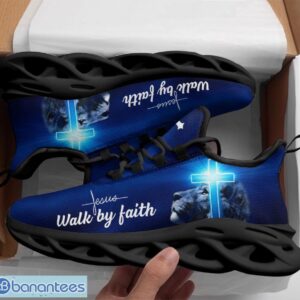 Jesus - Walk By Faith Blue Max Soul Shoes Running Sneakers Sport Sneakers Gift Product Photo 2