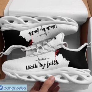 Jesus - Walk By Faith Clunky Max Soul Shoes Running Sneakers Black White Product Photo 1