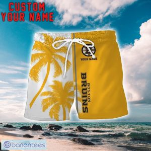 Boston Bruins Coconut Pattern Hawaiian Shirt And Shorts Personalized Name Unique Gift For Summer Product Photo 2