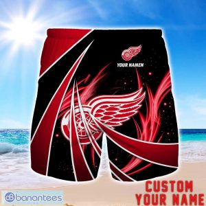 Detroit Red Wings Personalized Name 3D Beach Short Summer Gift Ideas Product Photo 1