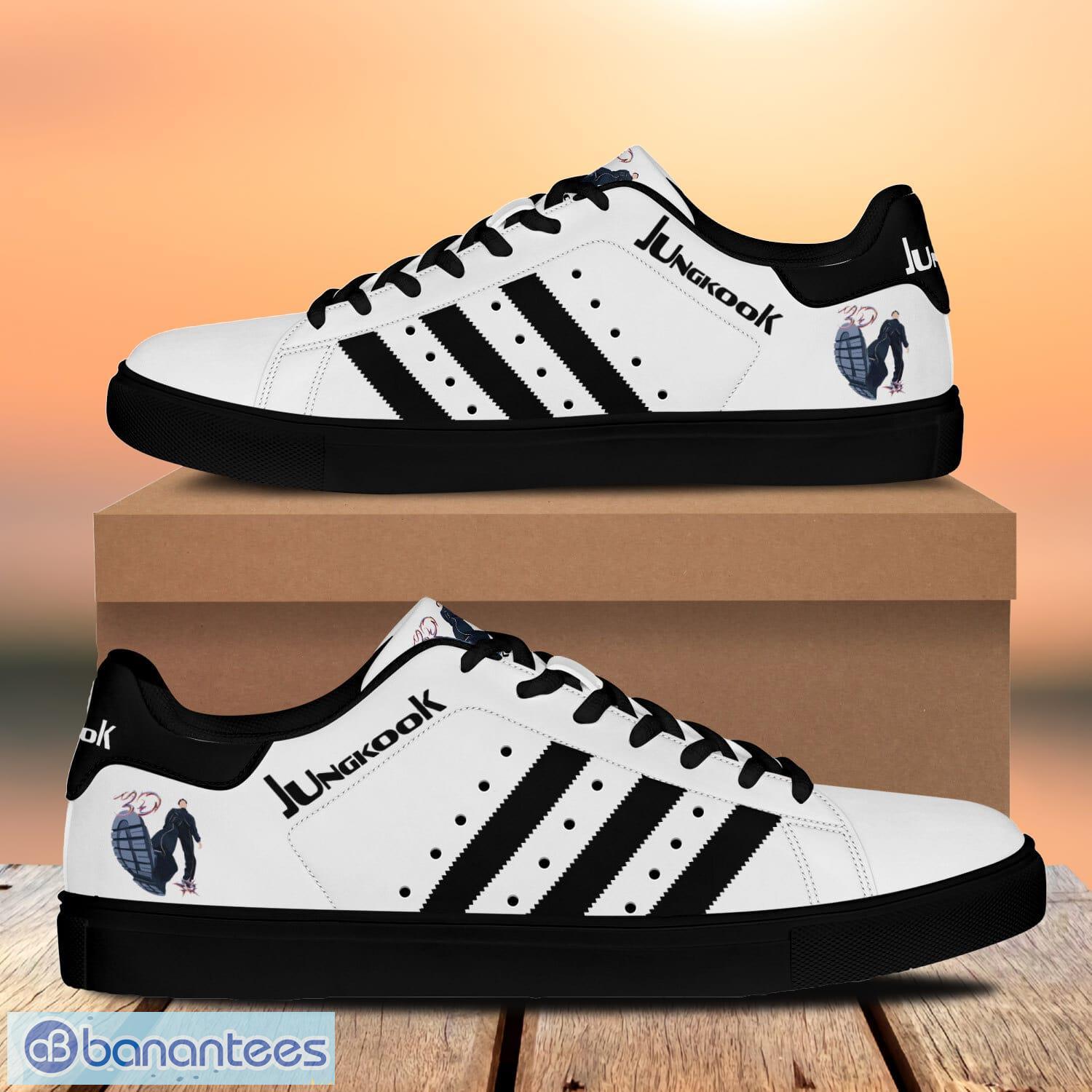 jungkook bts 3d low top skate shoes stan smith shoes 2 image Jungkook BTS 3D Low Top Skate Shoes Stan Smith Shoes Product Photo 3