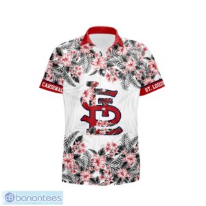 St. Louis Cardinals Hibiscus Plumeria Flower 3D Printed Hawaiian Shirt Product Photo 2