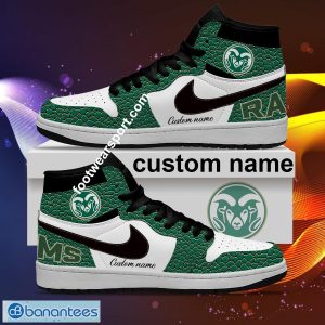 Personalized NCAA Colorado State Rams Air Jordan 1 Hightop Shoes Glass Gift For Men Women Fans - Personalized NCAA Colorado State Rams Air Jordan 1 Sneakers Glass Hightop Shoes Photo 2