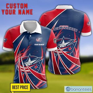 Columbus Blue Jackets Personalized Name 3D Polo Shirt Gift For Sport Golf Lover Product Photo 1