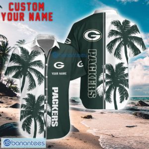 Green Bay Packers Coconut Pattern Hawaiian Shirt And Shorts Personalized Name Unique Gift For Summer Product Photo 1
