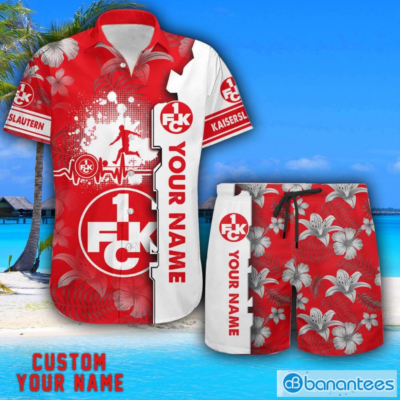 kaiserslautern tropical combo hawaiian shirt and shorts personalized name for fans image Kaiserslautern Tropical Combo Hawaiian Shirt And Shorts Personalized Name For Fans Product Photo 1