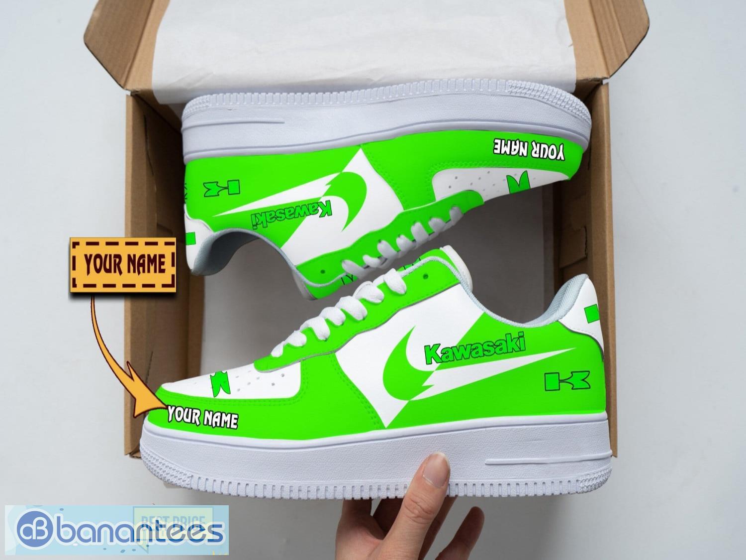 kawasaki air force shoes custom name gift for fans af1 sneakers image Kawasaki Air Force Shoes Custom Name Gift For Fans AF1 Sneakers Product Photo 1