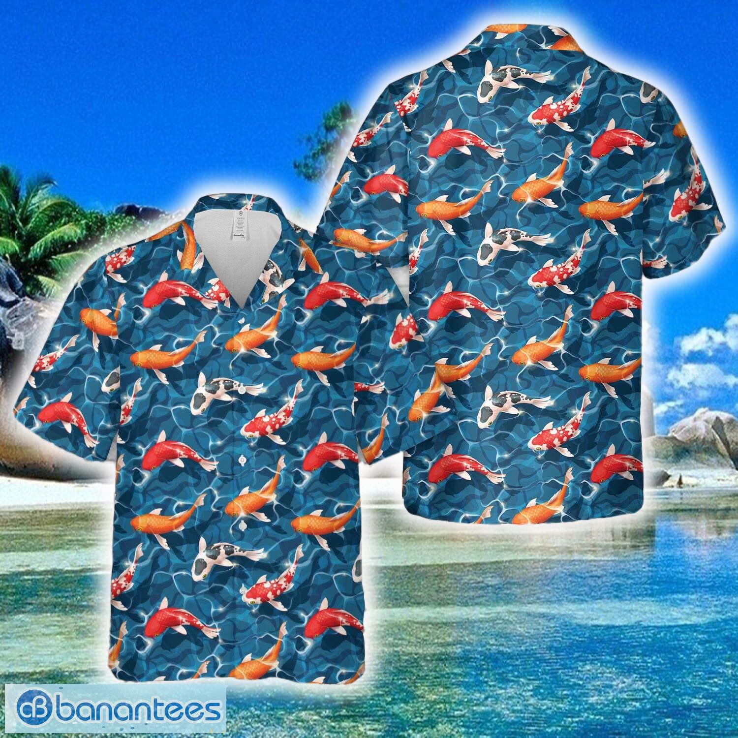 Koi Fish Seamless Hawaiian Shirt - Banantees