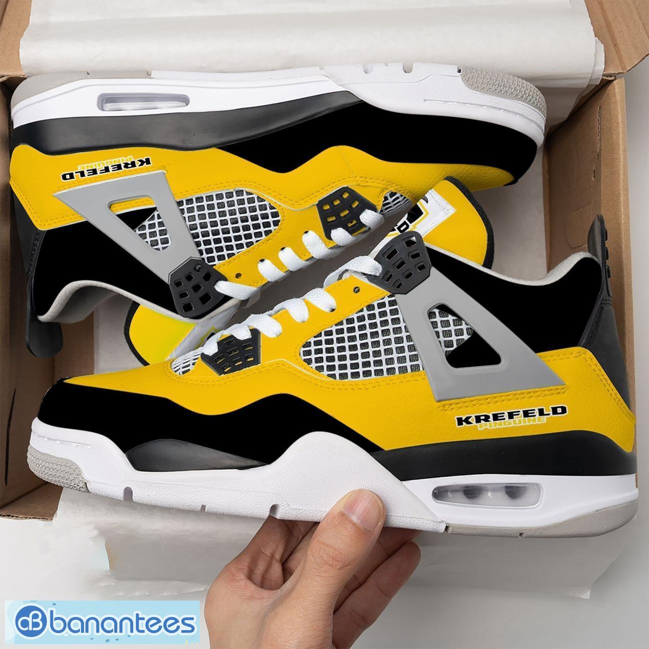 krefeld pinguine air jordan 4 shoes men and women sneakers gift image Krefeld Pinguine Air Jordan 4 Shoes Men And Women Sneakers Gift Product Photo 1