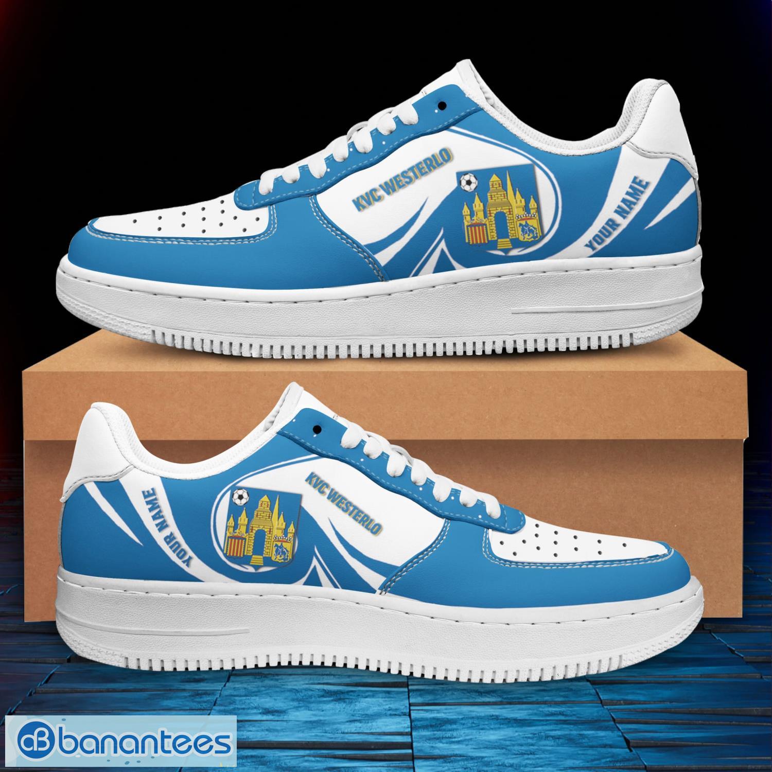 kvc westerlo air force sneakers personalized name gift ideas for fans 1 image KVC Westerlo Air Force Sneakers Personalized Name Gift Ideas For Fans Product Photo 2