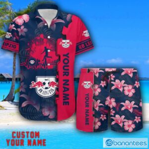 RB Leipzig Tropical Combo Hawaiian Shirt And Shorts Personalized Name For Fans Product Photo 1