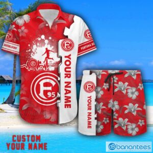 Fortuna Düsseldorf Tropical Combo Hawaiian Shirt And Shorts Personalized Name For Fans Product Photo 1