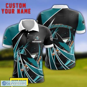 San Jose Sharks Personalized Name 3D Polo Shirt Gift For Sport Golf Lover Product Photo 1