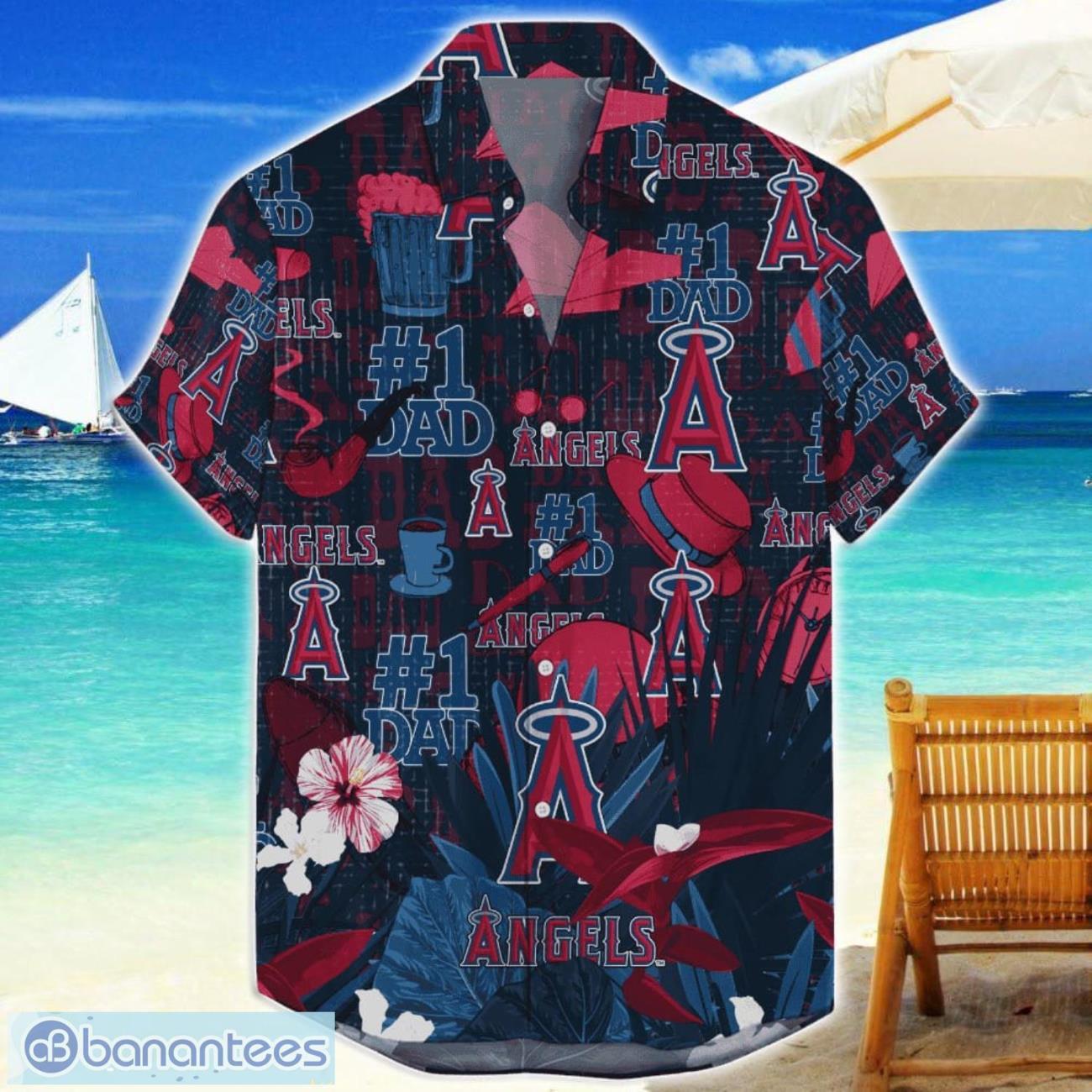 los angeles angels hawaiian shirt fathers day gift for dad grandpa mlb team image Los Angeles Angels Hawaiian Shirt Father’s Day Gift For Dad Grandpa MLB Team Product Photo 1