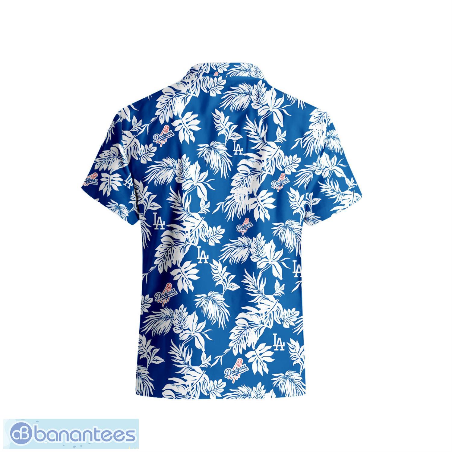 Los Angeles Dodgers Tropical Leaf 3D Printed Hawaiian Shirt Beach Team Gift Los Angeles Dodgers Tropical Leaf 3D Printed Hawaiian Shirt Beach Team Gift Product Photo 3