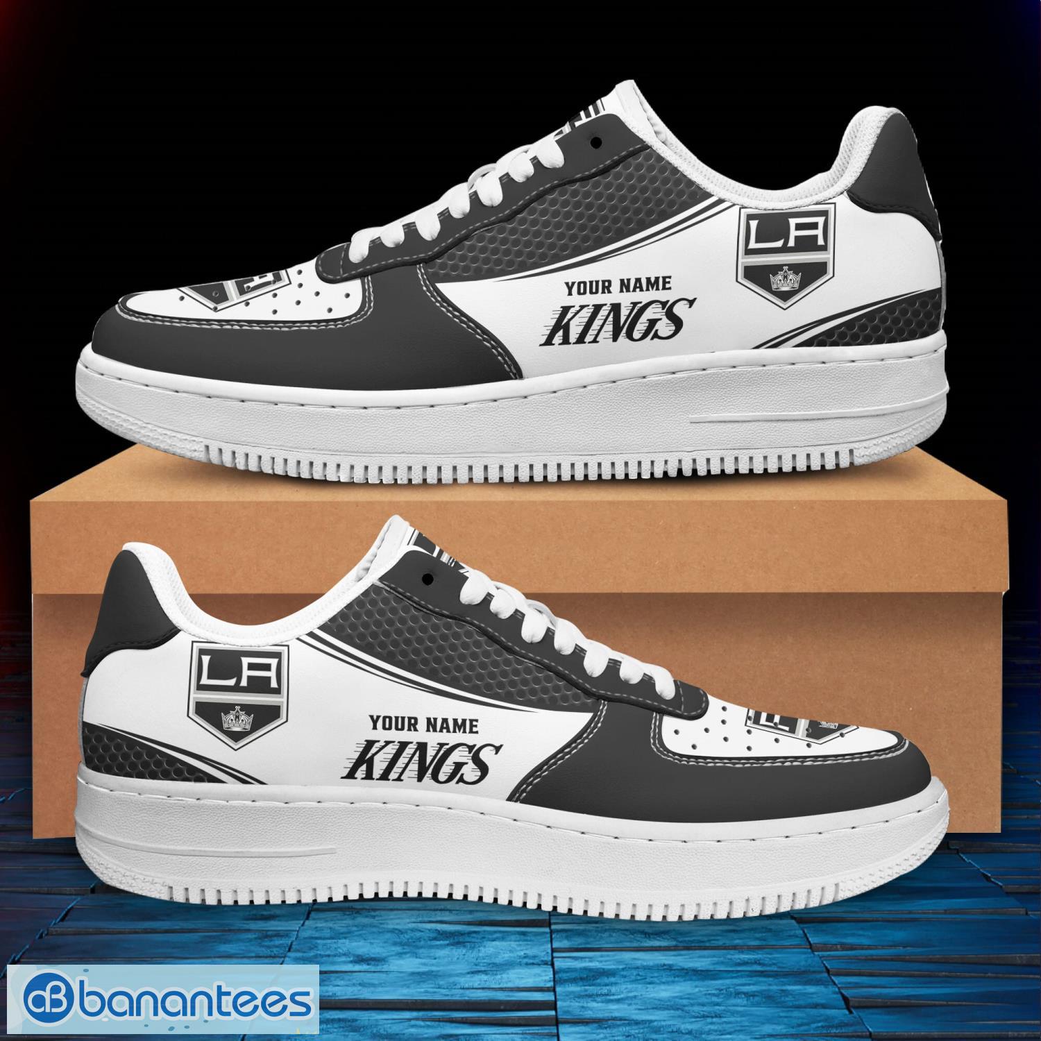 los angeles kings nhl personalized new airforce 1 sneakers gift for fan 1 image Los Angeles Kings NHL Personalized New AirForce 1 Sneakers Gift For Fan Product Photo 2