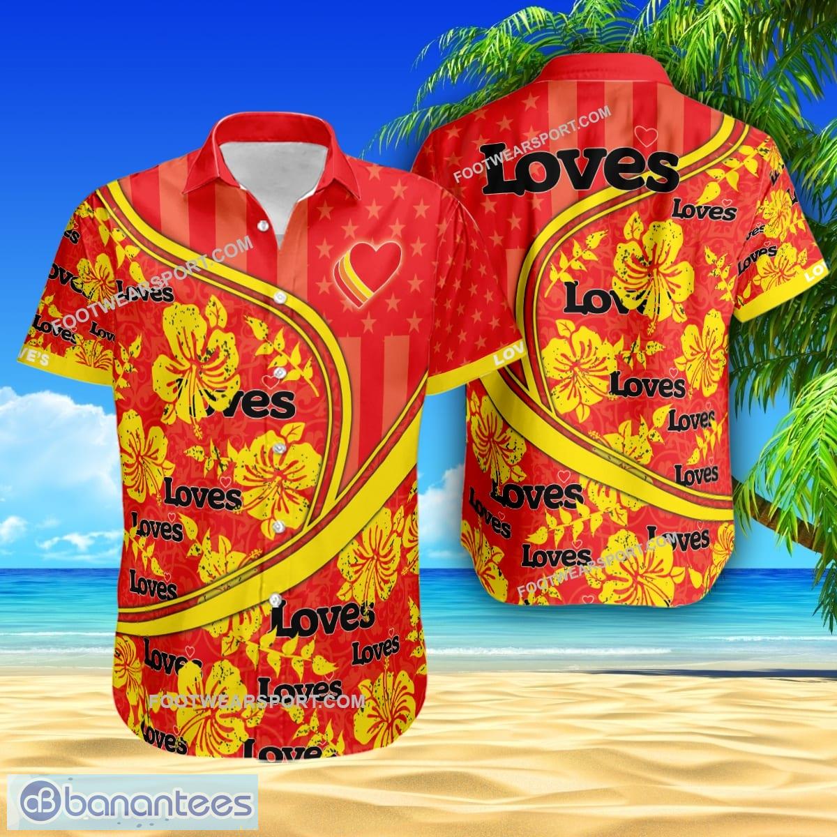 loves organic brand aop hawaiian shirt flag usa hibiscus flower for men and women image Love's Organic Brand AOP Hawaiian Shirt Flag USA Hibiscus Flower For Men And Women Product Photo