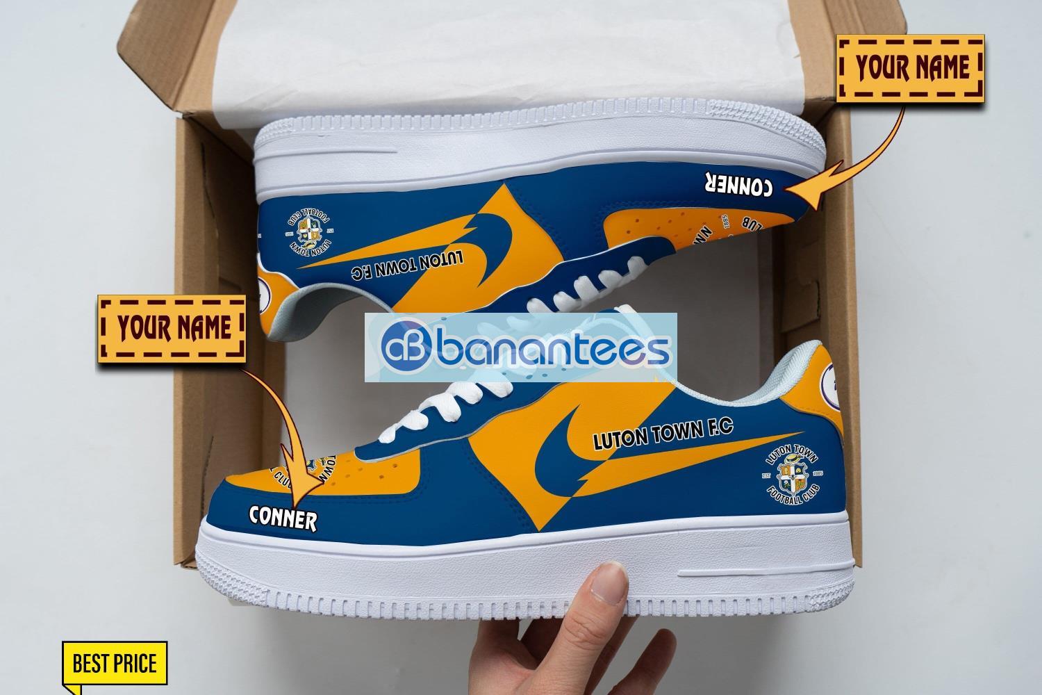 luton town fc air force shoes custom name gift for fans af1 sneakers image Luton Town F.C Air Force Shoes Custom Name Gift For Fans AF1 Sneakers Product Photo 1