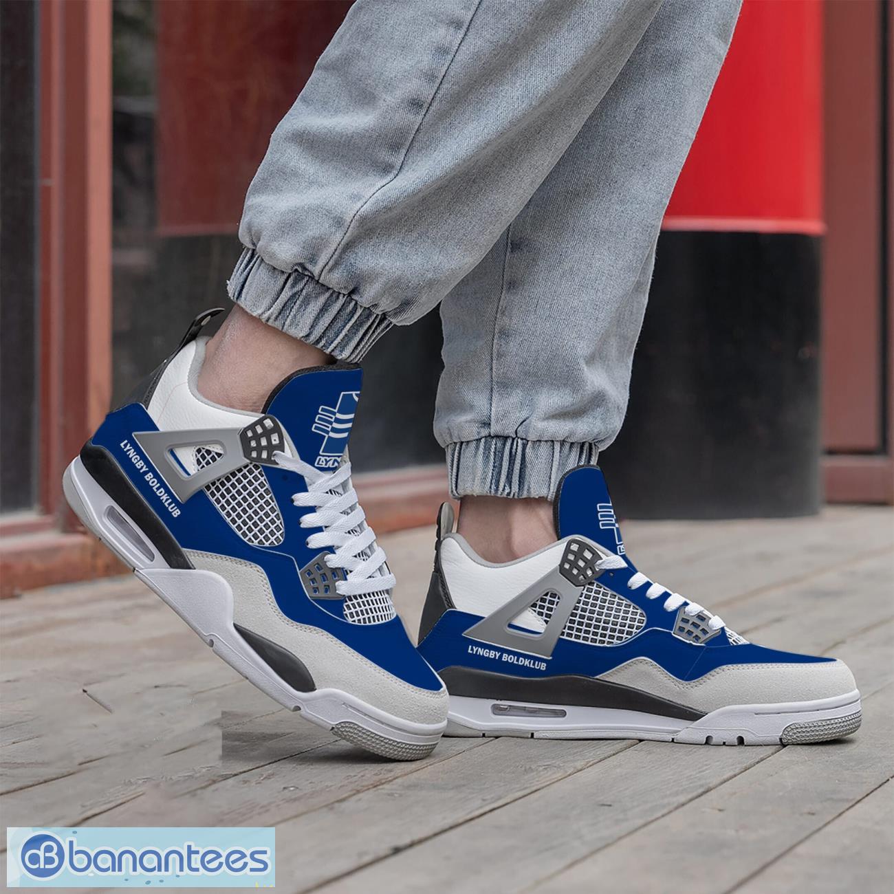 lyngby boldklub air jordan 4 shoes men and women sneakers gift 1 image Lyngby Boldklub Air Jordan 4 Shoes Men And Women Sneakers Gift Product Photo 2