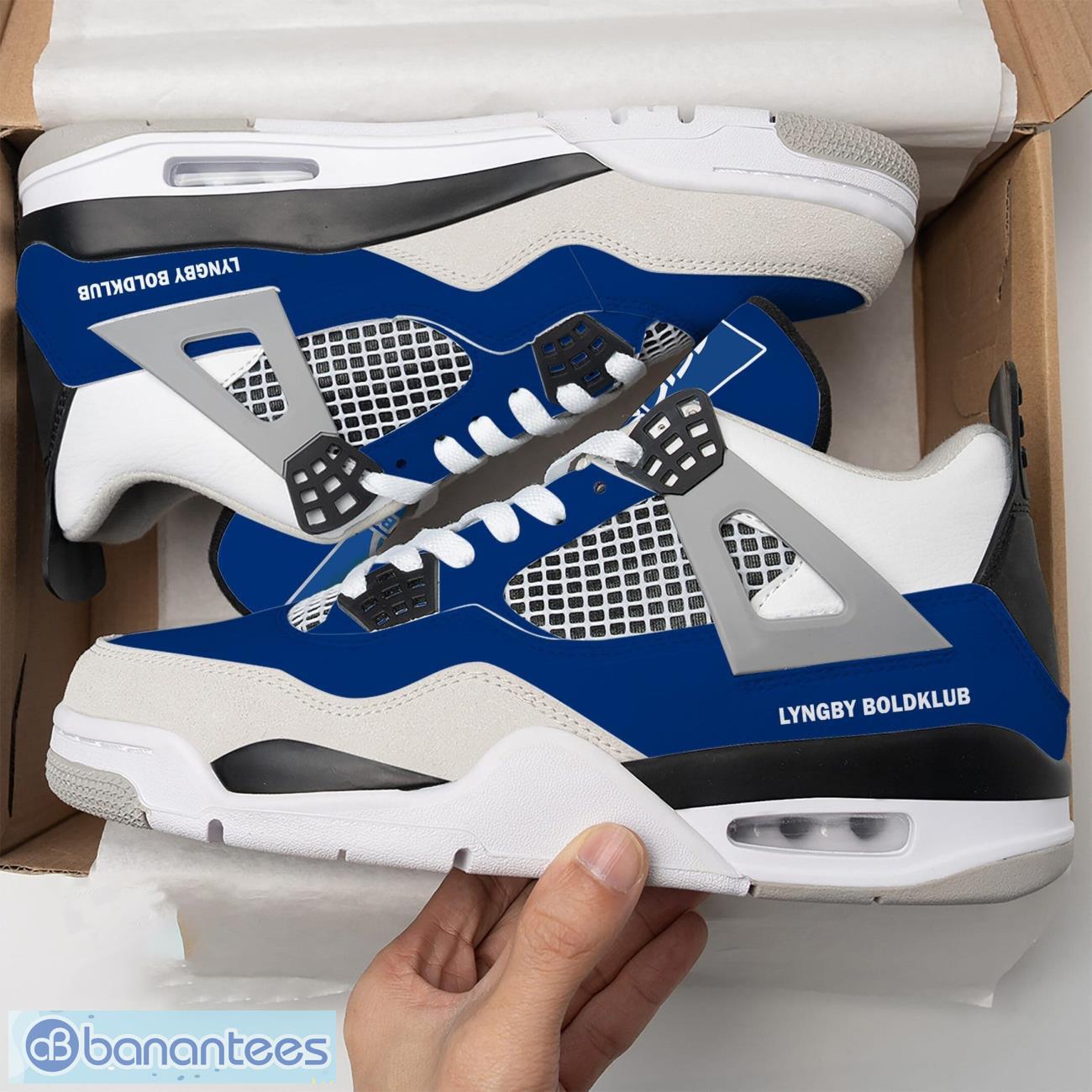 lyngby boldklub air jordan 4 shoes men and women sneakers gift image Lyngby Boldklub Air Jordan 4 Shoes Men And Women Sneakers Gift Product Photo 1