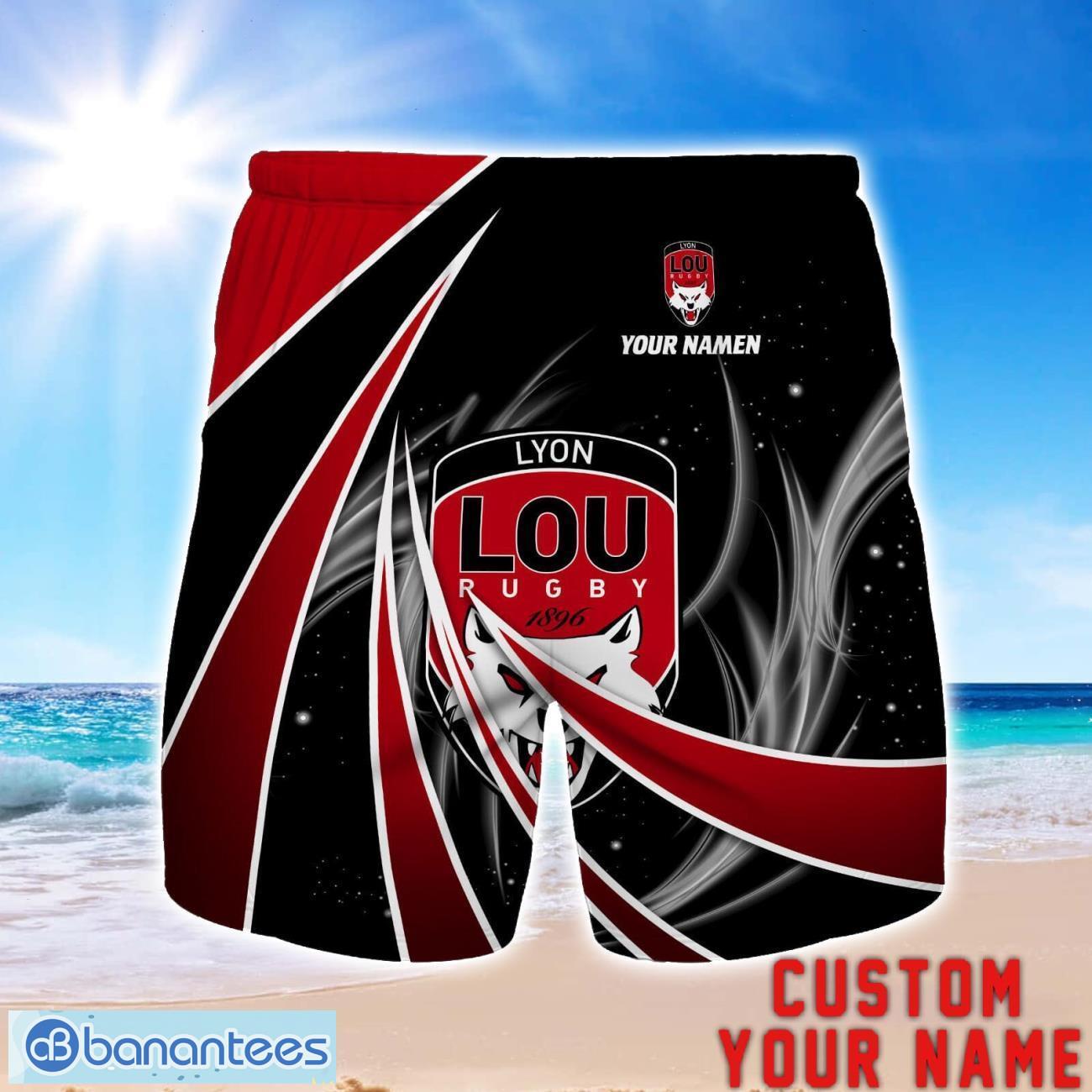 lyon ou personalized name 3d beach short summer gift ideas image Lyon OU Personalized Name 3D Beach Short Summer Gift Ideas Product Photo 1