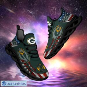 NFL Green Bay Packers Design Logo & America Flag Gift For Fans Max Shoes Product Photo 1