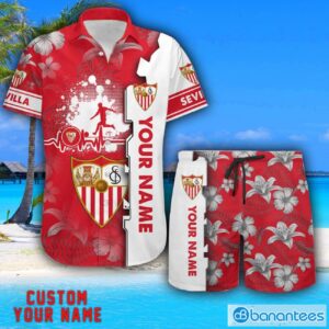 Sevilla Tropical Combo Hawaiian Shirt And Shorts Personalized Name For Fans Product Photo 1