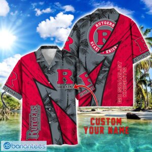 Rutgers Scarlet Knights AOP Hawaiian Shirt Beach Summer Shirt Personalized Name For fans Product Photo 1