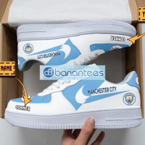 Manchester City F.C Air Force Shoes Custom Name Gift For Fans AF1 Sneakers Product Photo 1