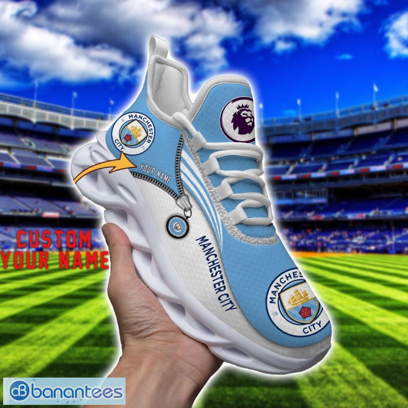 manchester city fc max soul shoes personalized name sneakers for fans 2 image Manchester City F.C Max Soul Shoes Personalized Name Sneakers For Fans Product Photo 3
