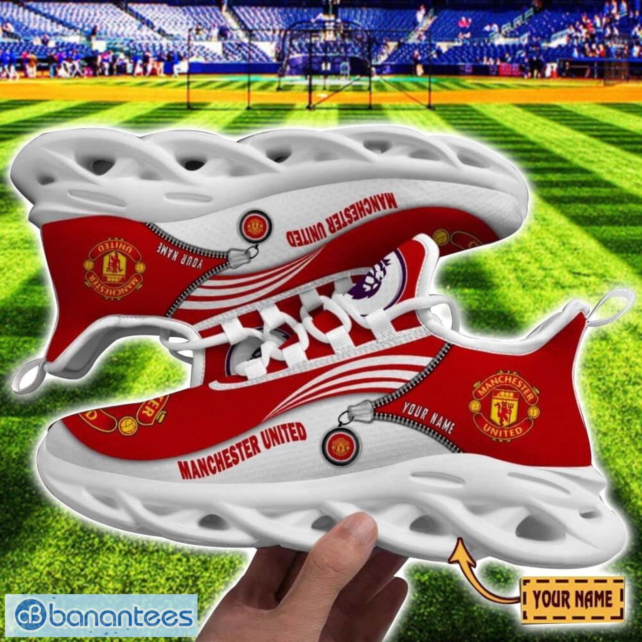 manchester united max soul shoes personalized name sneakers for fans image Manchester United Max Soul Shoes Personalized Name Sneakers For Fans Product Photo 1