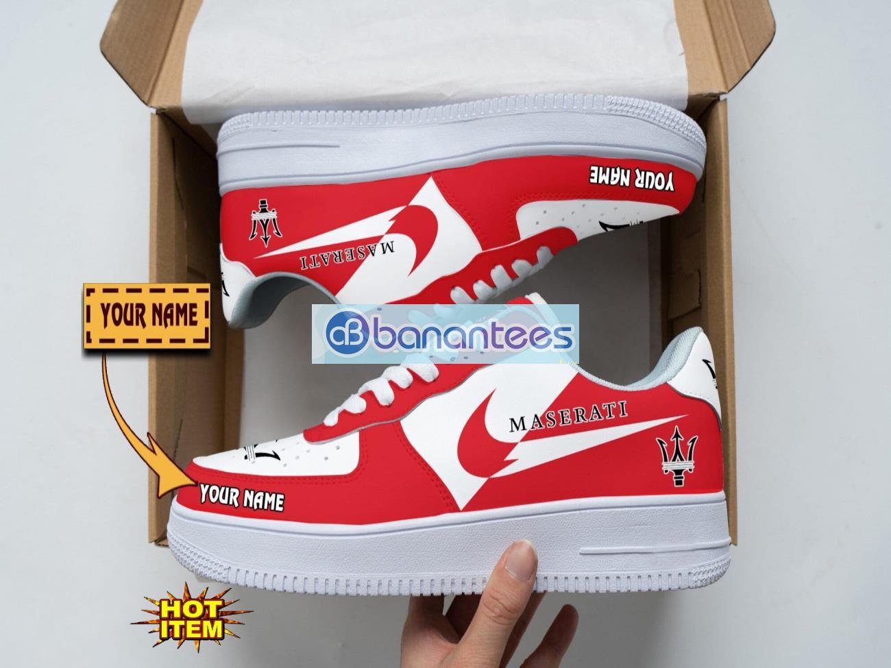 maserati air force shoes custom name gift for fans af1 sneakers image Maserati Air Force Shoes Custom Name Gift For Fans AF1 Sneakers Product Photo 1