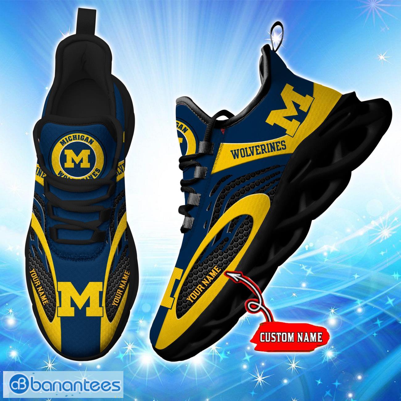 michigan wolverines max soul shoes trending design for men women running sneakers gift 1 image Michigan Wolverines Max Soul Shoes Trending Design For Men Women Running Sneakers Gift Product Photo 2