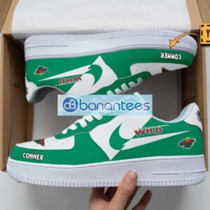 Minnesota Wild Air Force Shoes Custom Name Gift For Fans AF1 Sneakers Product Photo 1