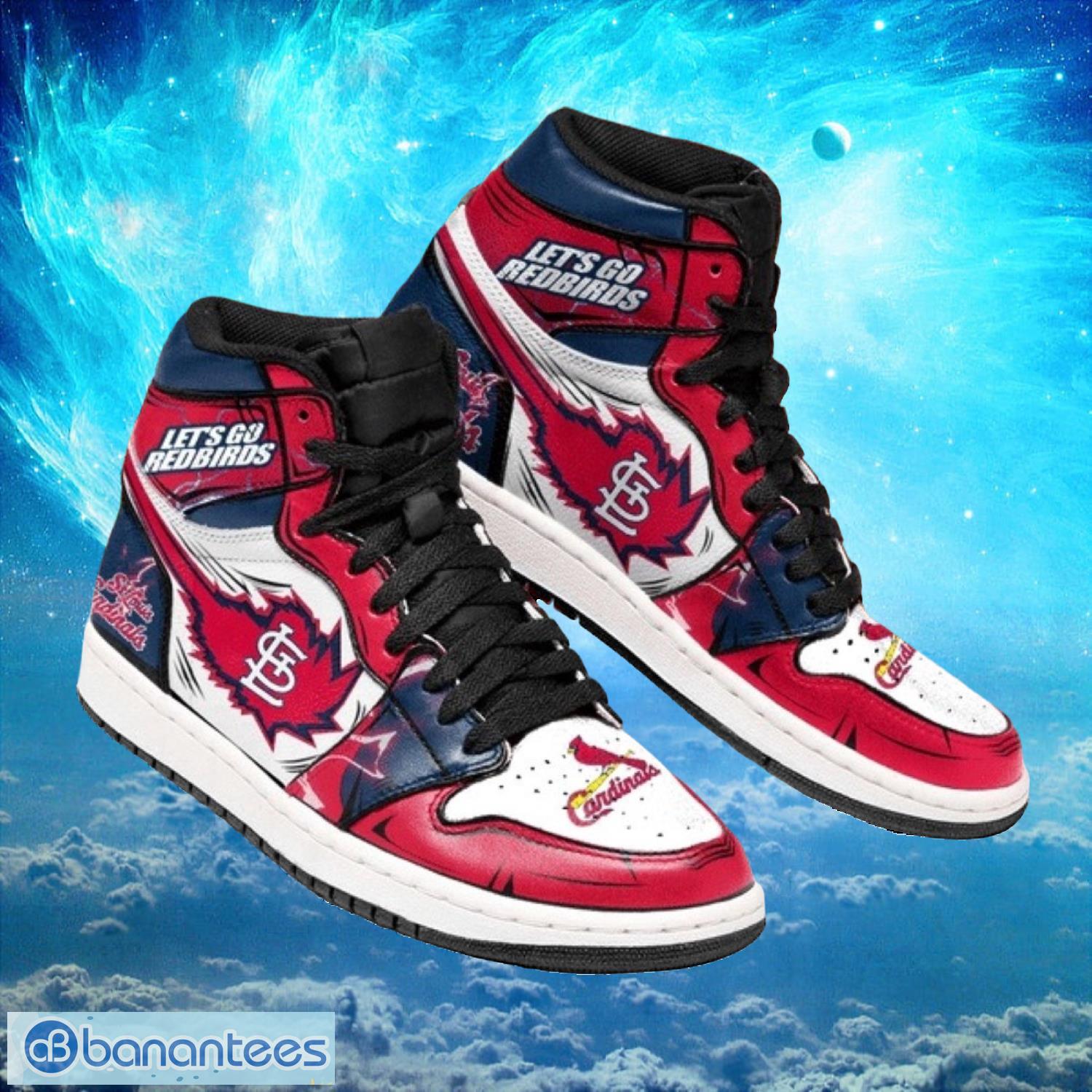 mlb st louis cardinals custom legendary footwear air jordan hightop shoes image MLB St. Louis Cardinals Custom Legendary Footwear Air Jordan Hightop Shoes Product Photo 1
