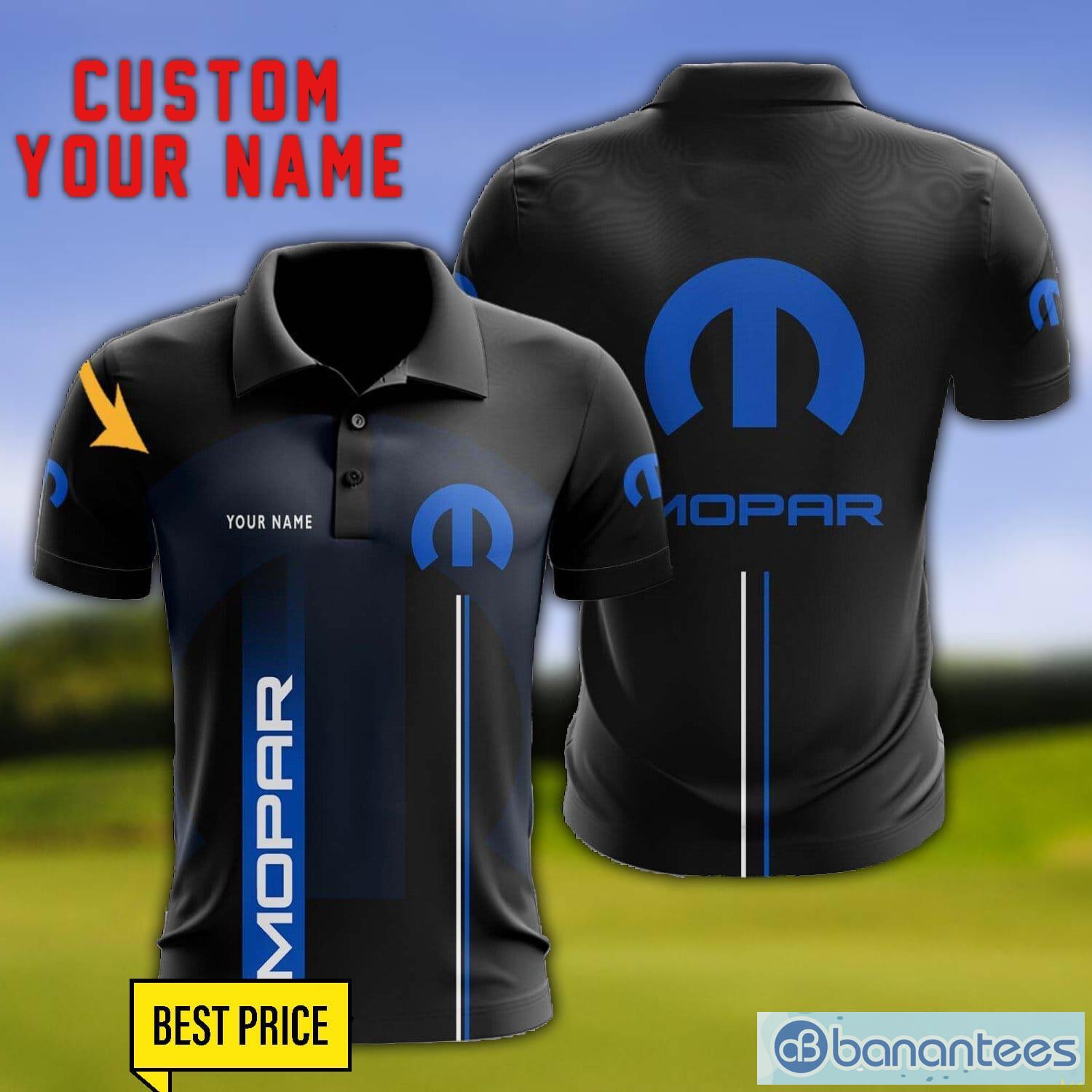 mopar 3d polo shirt personalized name for fans black polo shirt image Mopar 3D Polo Shirt Personalized Name For Fans Black Polo Shirt Product Photo 1