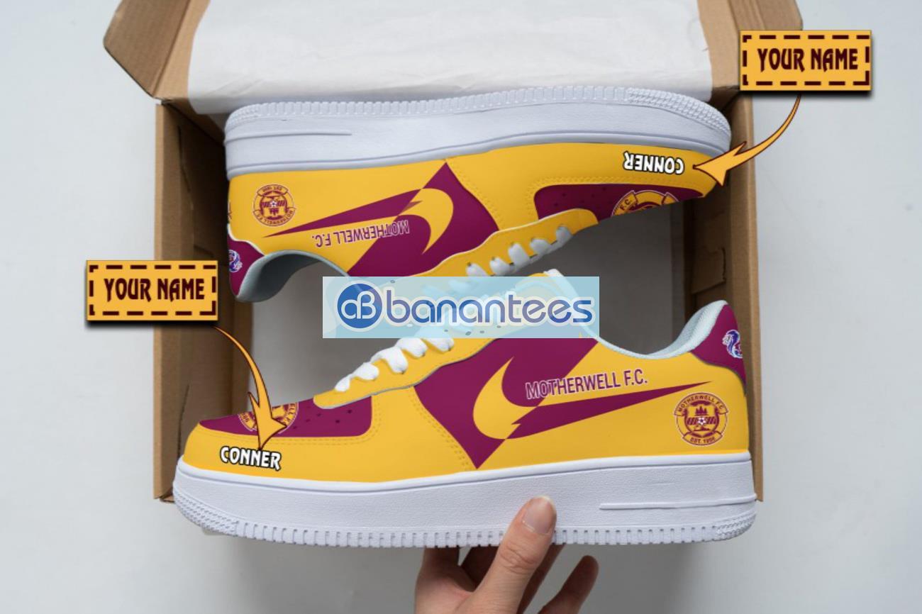 motherwell fc air force shoes custom name gift for fans af1 sneakers image Motherwell F.C. Air Force Shoes Custom Name Gift For Fans AF1 Sneakers Product Photo 1