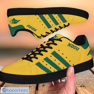 North Dakota State Bison Football Low Top Skate Shoes Stan Smith Shoes Green Striped Product Photo 4