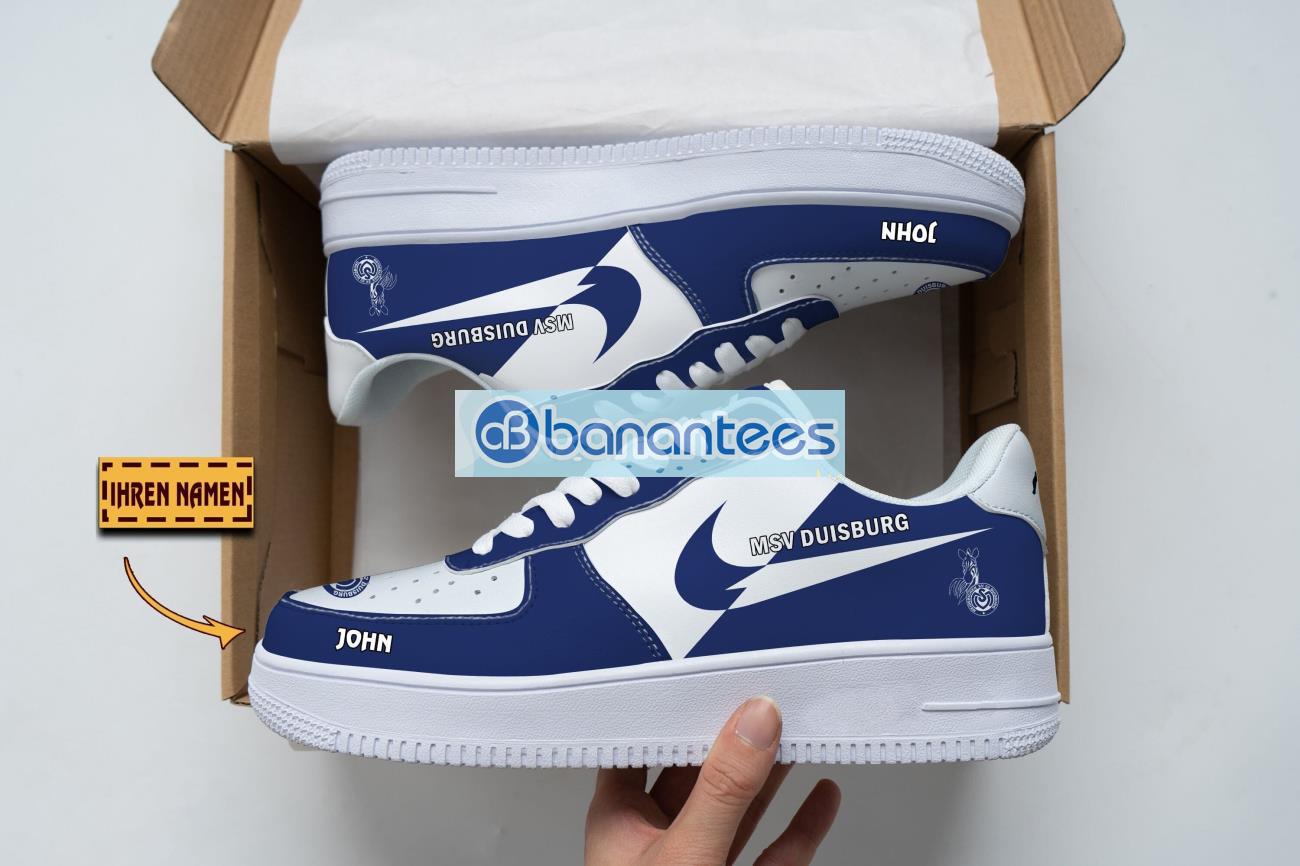 msv duisburg air force shoes custom name gift for fans af1 sneakers image MSV Duisburg Air Force Shoes Custom Name Gift For Fans AF1 Sneakers Product Photo 1