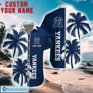 New York Yankees Coconut Pattern Hawaiian Shirt And Shorts Personalized Name Unique Gift For Summer Product Photo 1