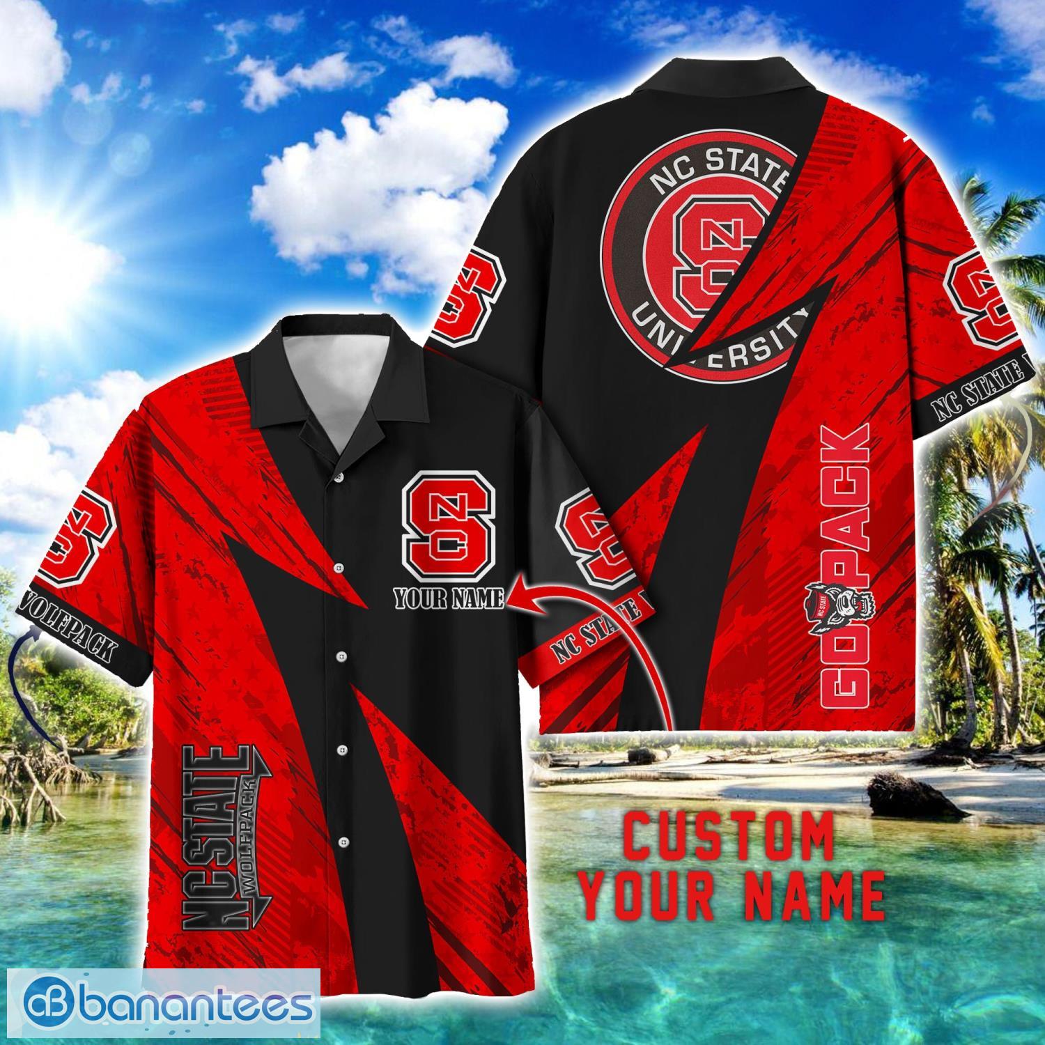 nc state wolfpack aop hawaiian shirt beach summer shirt personalized name for fans image NC State Wolfpack AOP Hawaiian Shirt Beach Summer Shirt Personalized Name For fans Product Photo 1
