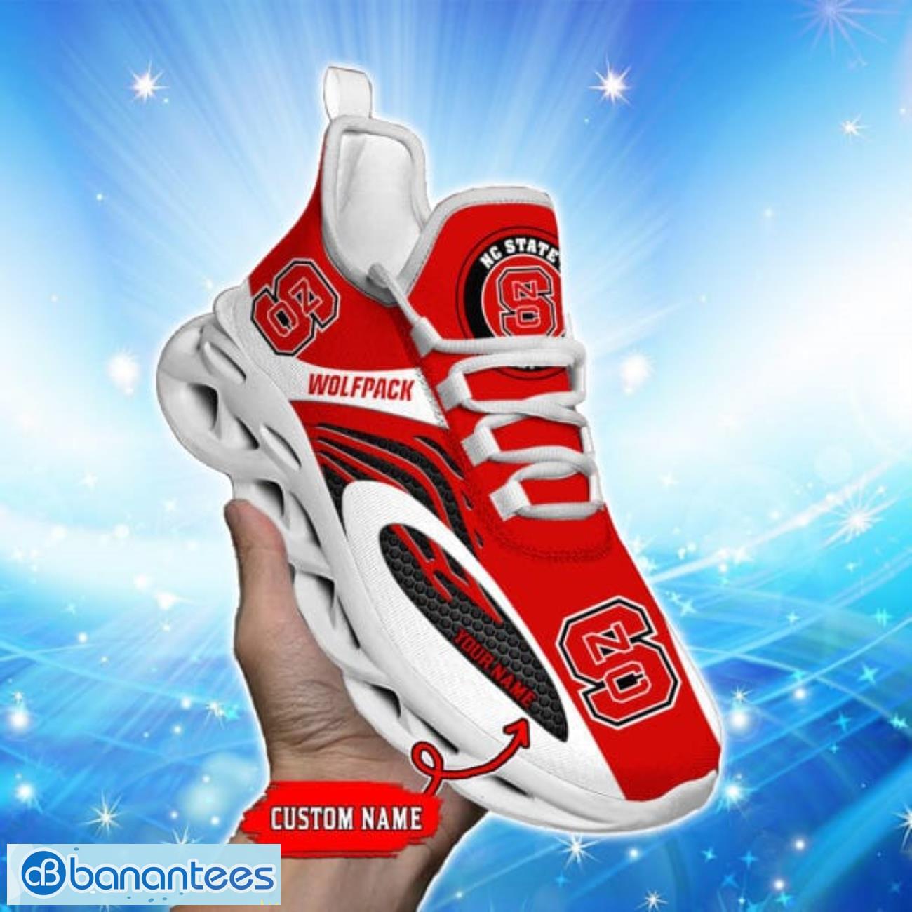 nc state wolfpack max soul shoes trending design for men women running sneakers gift image NC State Wolfpack Max Soul Shoes Trending Design For Men Women Running Sneakers Gift Product Photo 1
