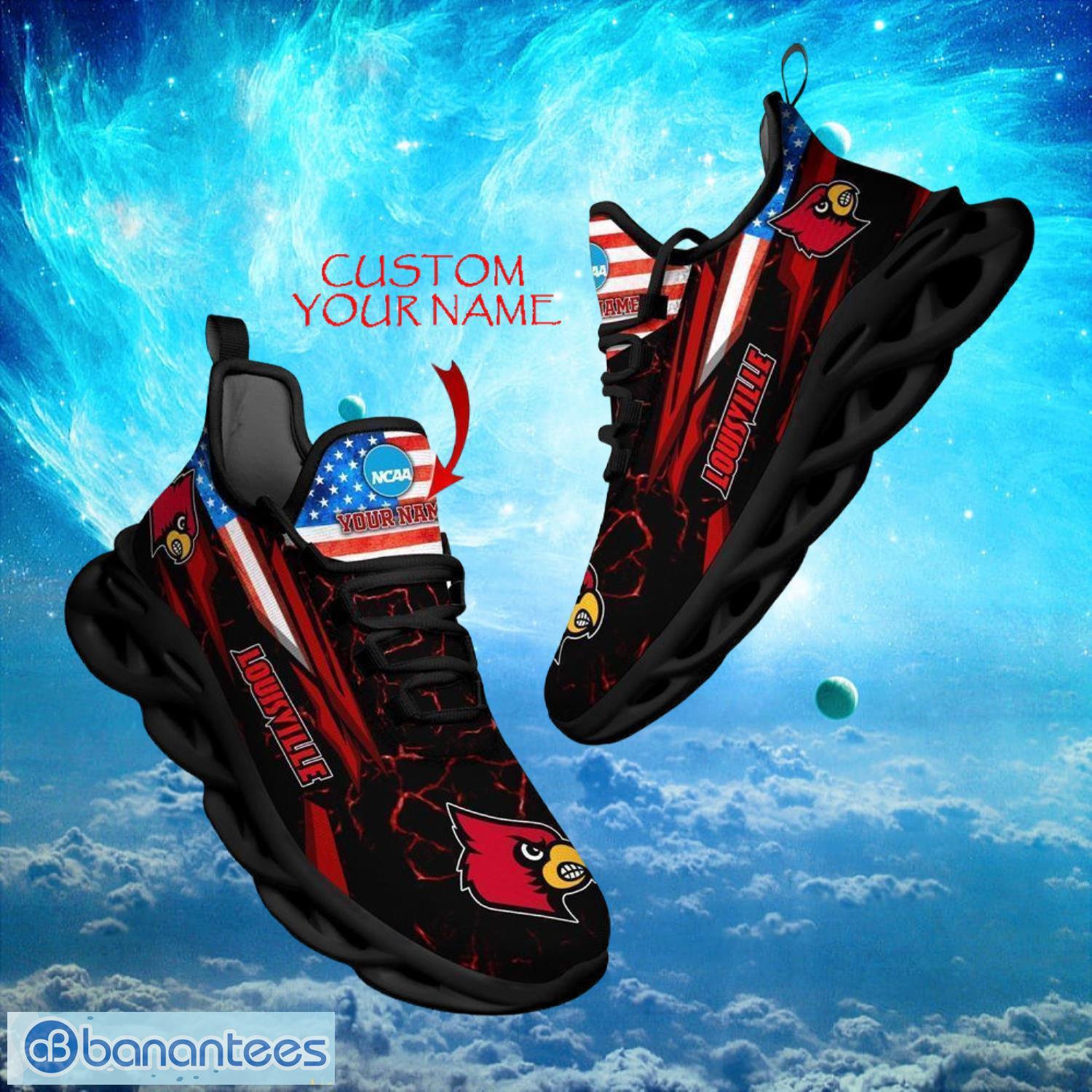 ncaa louisville cardinals design for fans loves custom your name max soul shoes image NCAA Louisville Cardinals Design For Fans Loves Custom Your Name Max Soul Shoes Product Photo 1