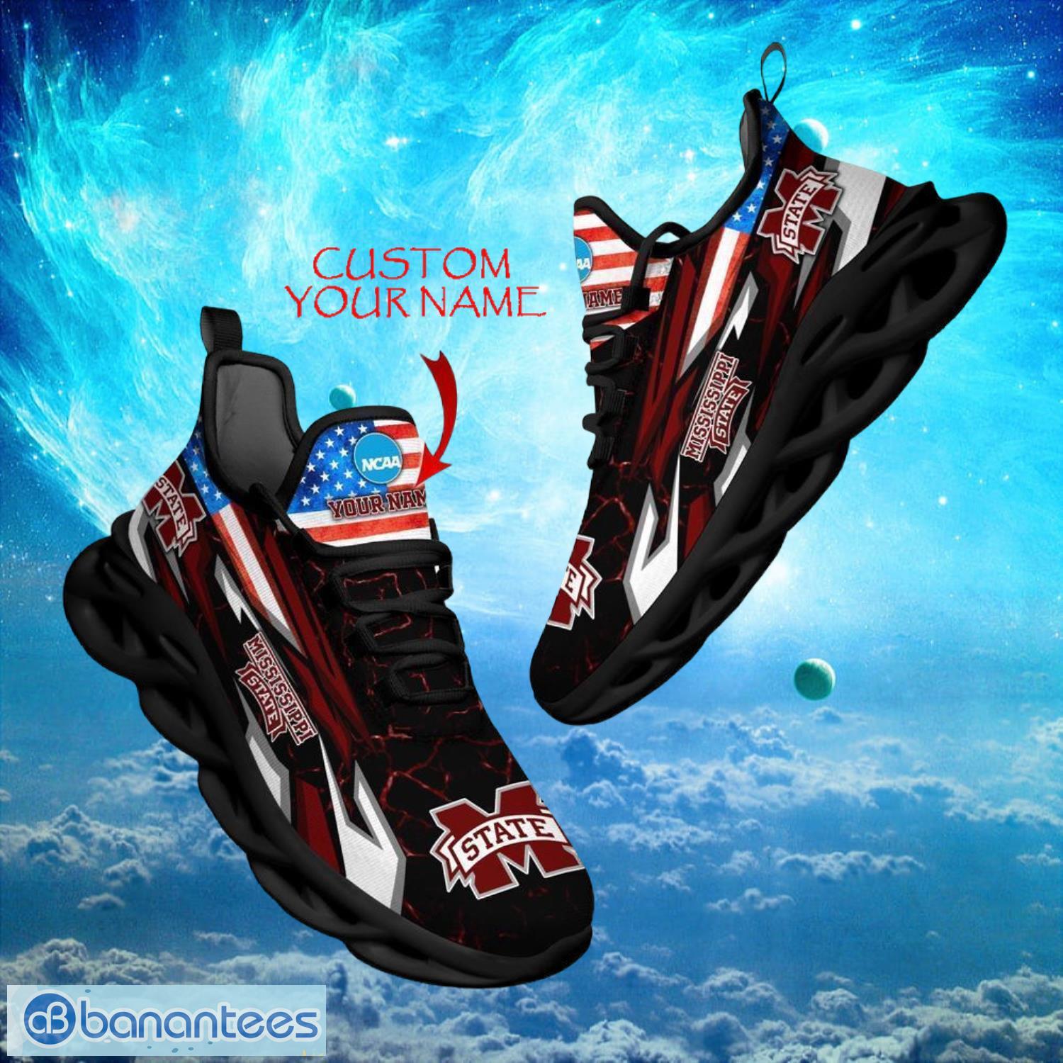 ncaa mississippi state bulldogs design for fans loves custom your name max soul shoes image NCAA Mississippi State Bulldogs Design For Fans Loves Custom Your Name Max Soul Shoes Product Photo 1