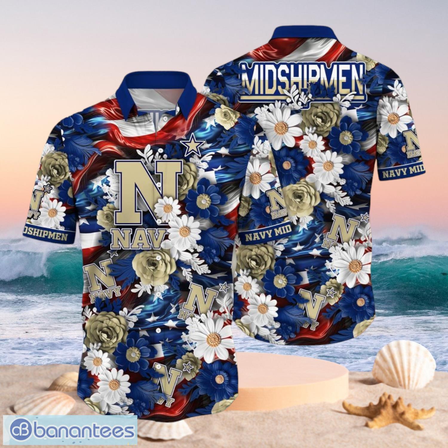ncaa navy midshipmen design logo gift for fan independence day hawaii shirt full over print image NCAA Navy Midshipmen Design Logo Gift For Fan Independence Day Hawaii Shirt Full Over Print Product Photo 1