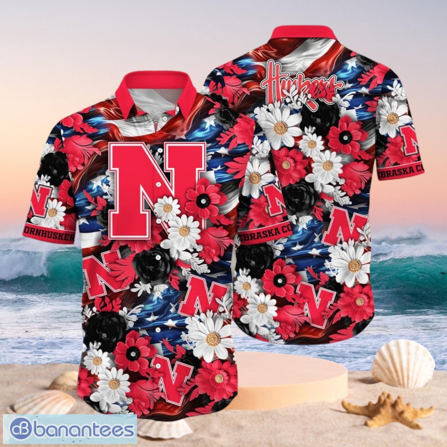ncaa nebraska cornhuskers design logo gift for fan independence day hawaii shirt full over print image NCAA Nebraska Cornhuskers Design Logo Gift For Fan Independence Day Hawaii Shirt Full Over Print Product Photo 1