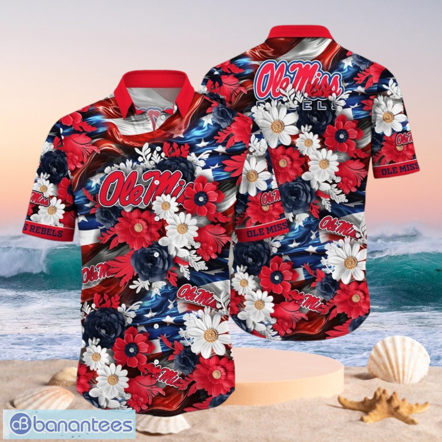 ncaa ole miss rebels design logo gift for fan independence day hawaii shirt full over print image NCAA Ole Miss Rebels Design Logo Gift For Fan Independence Day Hawaii Shirt Full Over Print Product Photo 1