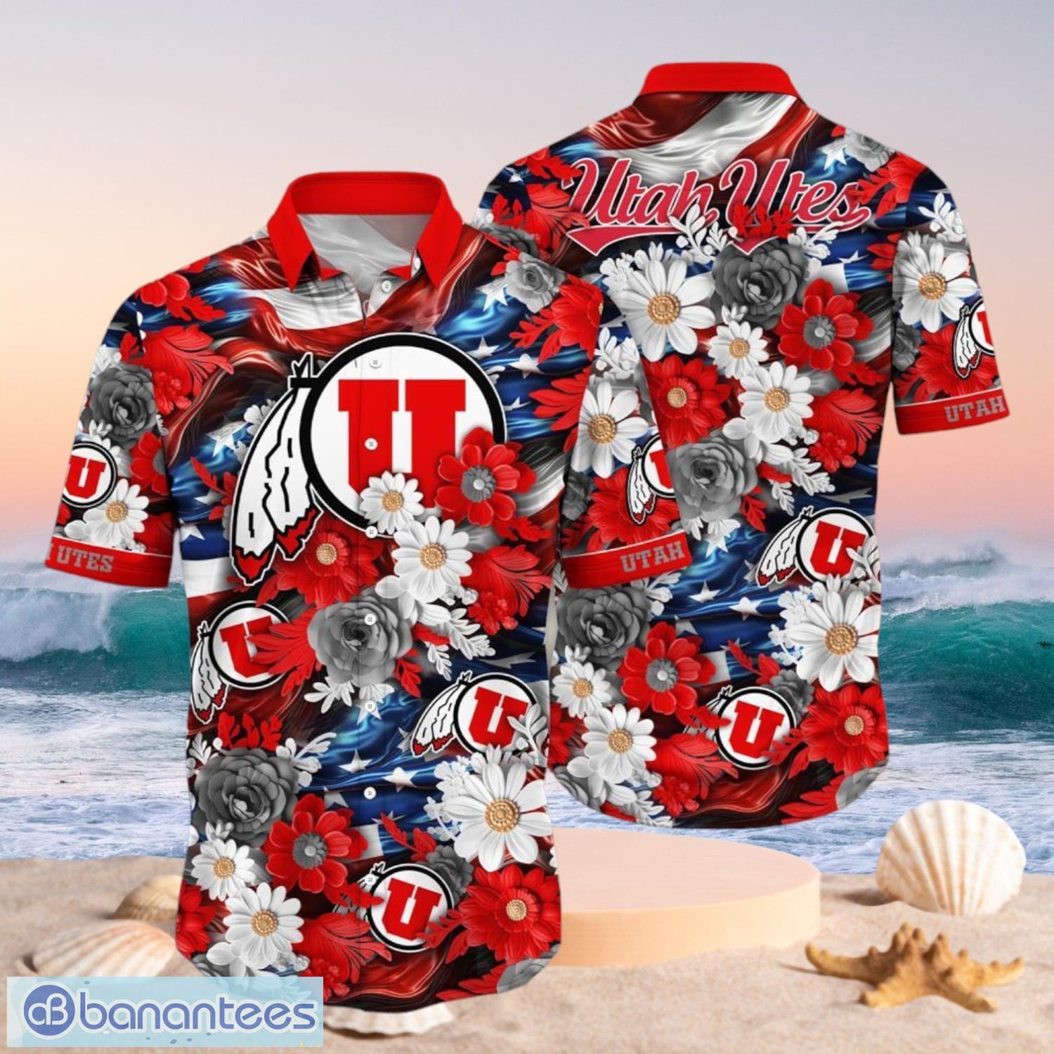 ncaa utah utes design logo gift for fan independence day hawaii shirt full over print image NCAA Utah Utes Design Logo Gift For Fan Independence Day Hawaii Shirt Full Over Print Product Photo 1