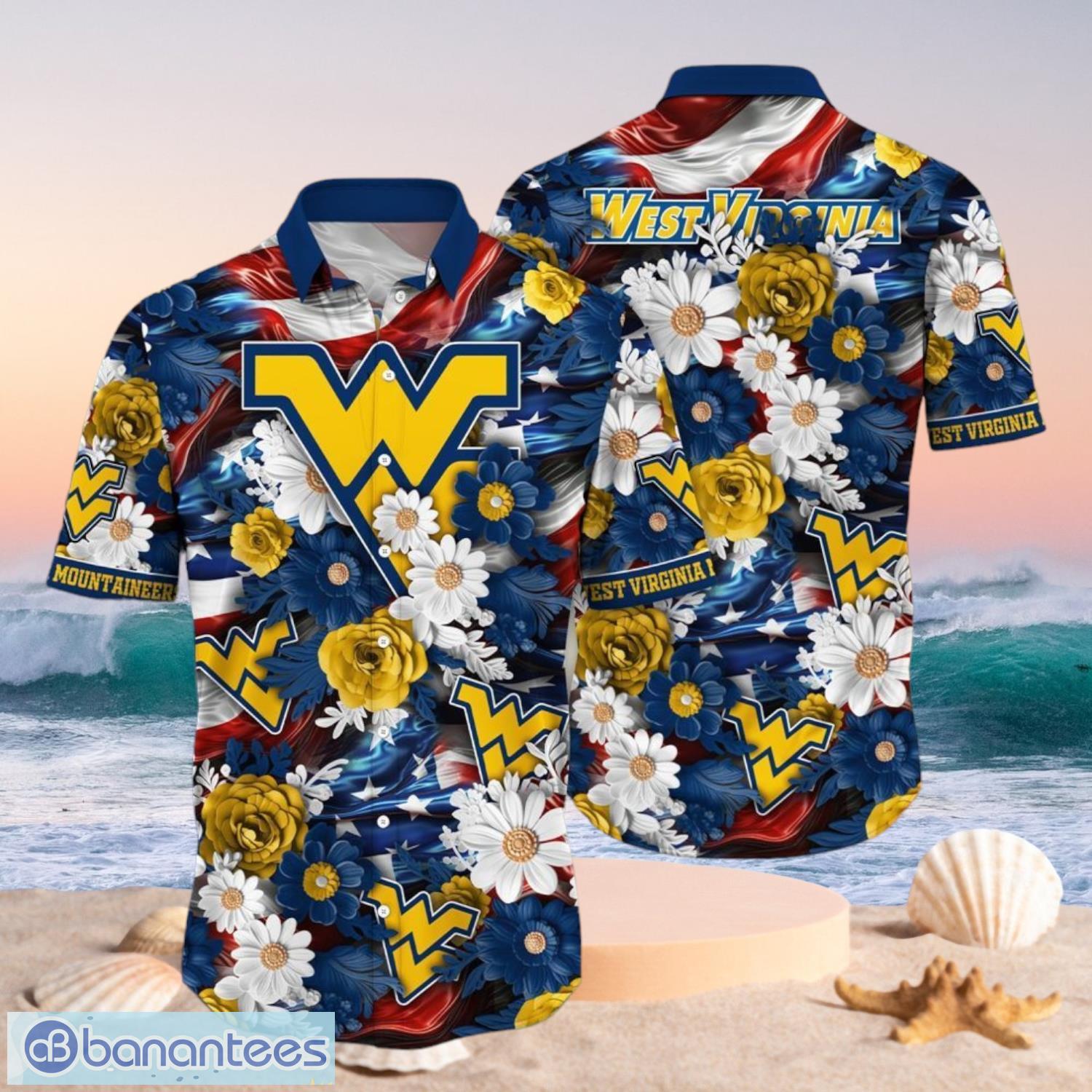 ncaa west virginia mountaineers design logo gift for fan independence day hawaii shirt full over print image NCAA West Virginia Mountaineers Design Logo Gift For Fan Independence Day Hawaii Shirt Full Over Print Product Photo 1
