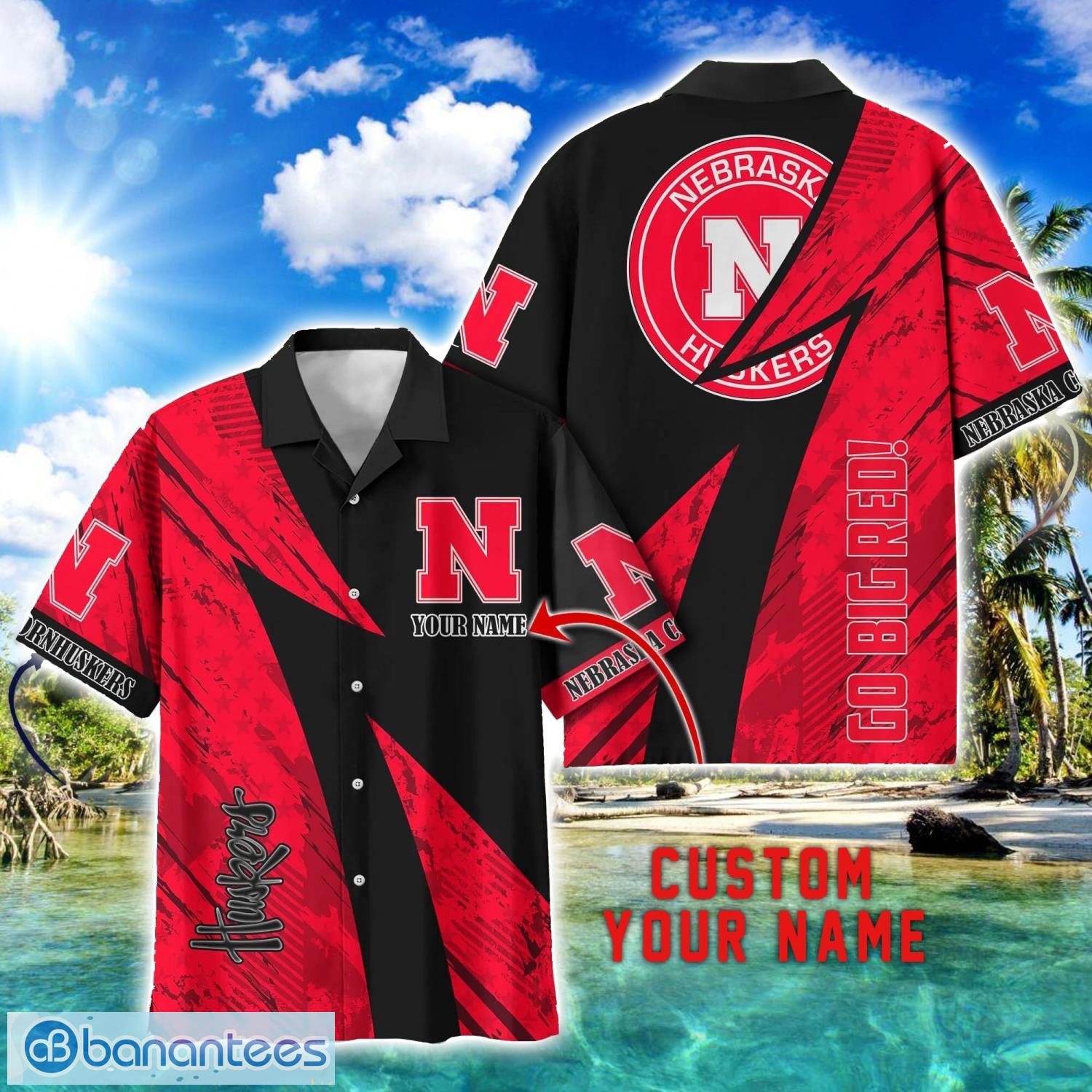 nebraska cornhuskers aop hawaiian shirt beach summer shirt personalized name for fans image Nebraska Cornhuskers AOP Hawaiian Shirt Beach Summer Shirt Personalized Name For fans Product Photo 1